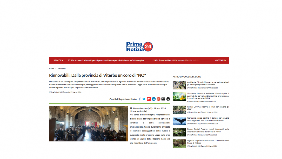 Rinnovabili: L’Altritalia a convegno a Montefiascone (VT)