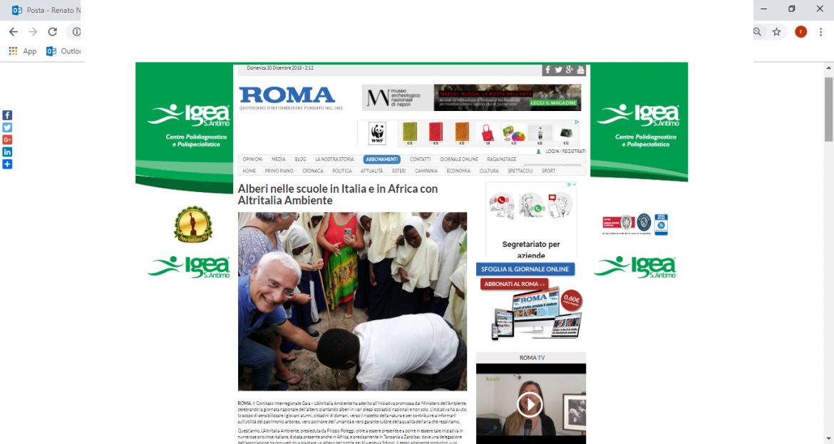 Giornata Nazionale degli Alberi: Il Roma