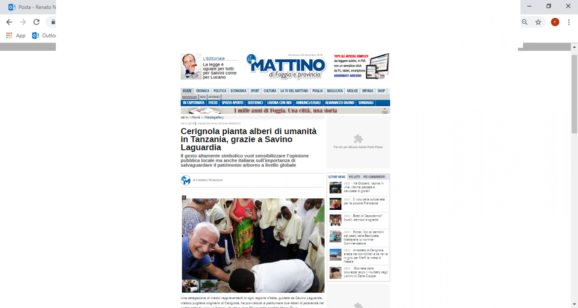 Giornata Nazionale degli Alberi: Il Mattino di Foggia