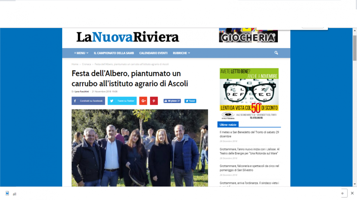 Giornata Nazionale degli Alberi: La Nuova Riviera