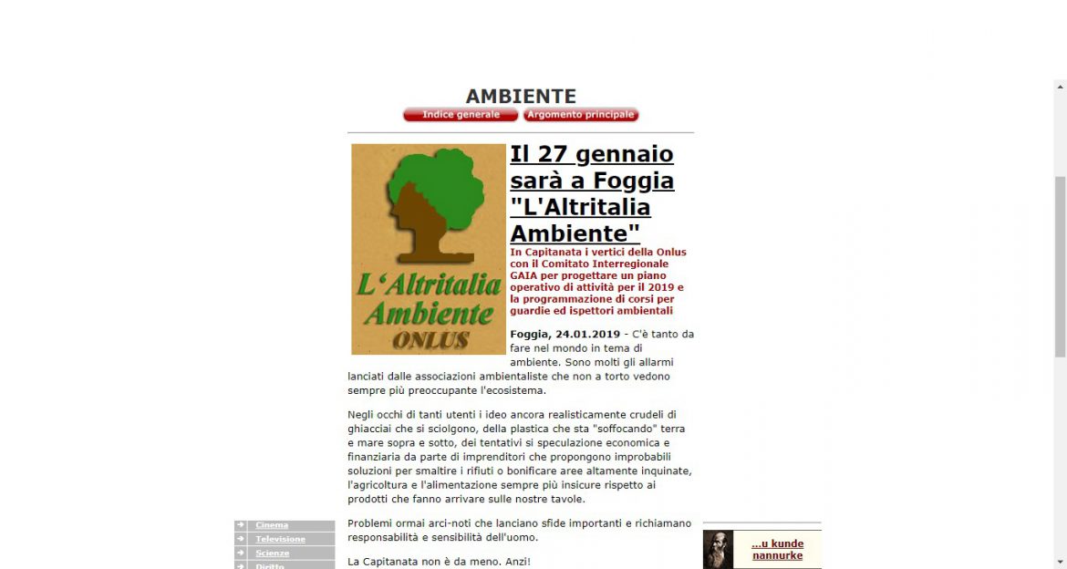 Il Frizzo di Lucera (FG) annuncia la prossima riunione del direttivo regionale della Puglia