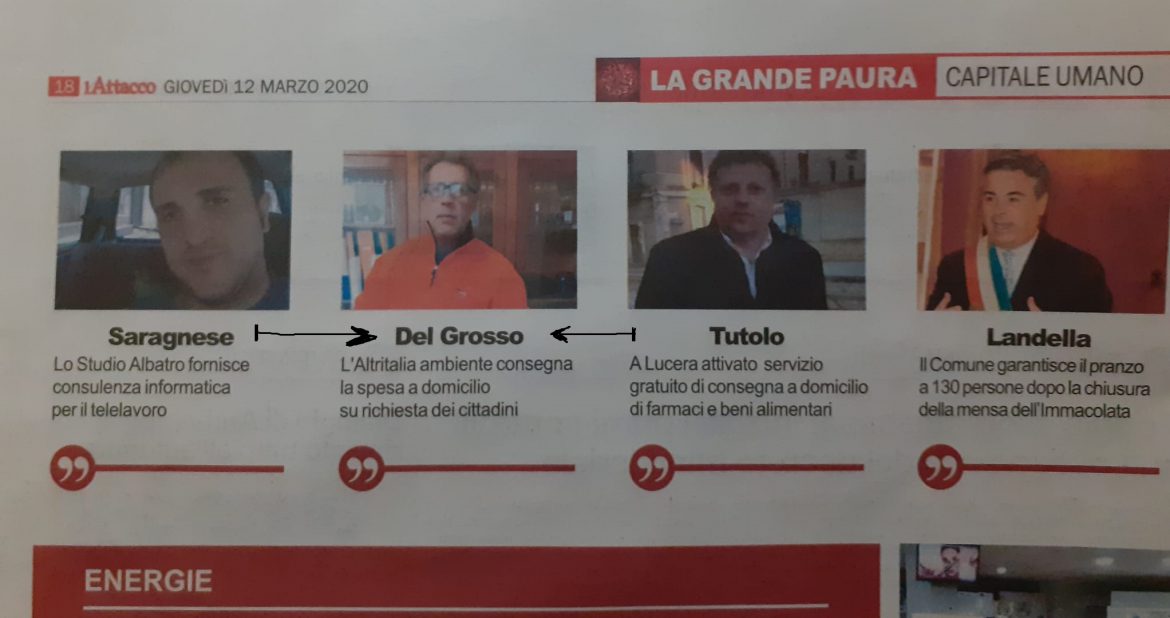 stampa torremaggiore2 L’attività dei volontari di Torremaggiore (FG) ripresa dal quotidiano “L’Attacco”