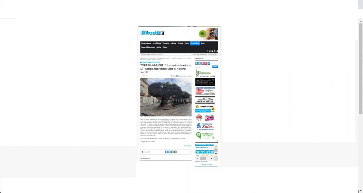 san severo gazzetta 20 05 2020 I risultati del “pressing” sulle amministrazioni locali in Puglia