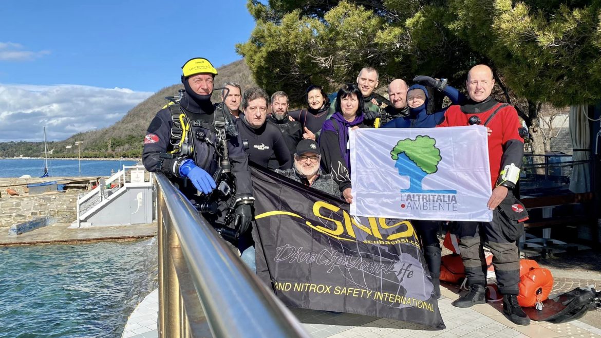 trieste 25 02 24 Settima immersione nei fondali di Barcola, recuperati altri trenta pneumatici