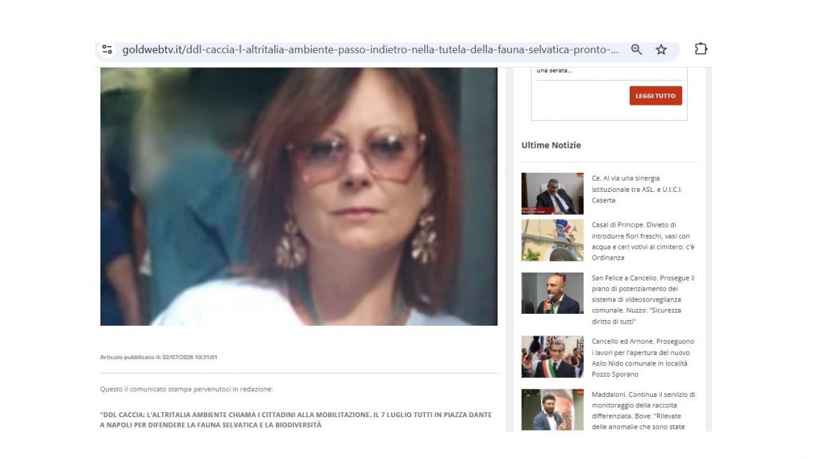 DDL Caccia: L’Altritalia Ambiente di Caserta scende in campo